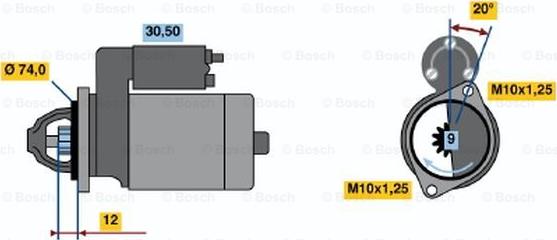 BOSCH 0 986 014 531 - Starteris adetalas.lv