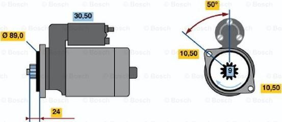 BOSCH 0 986 014 091 - Starteris adetalas.lv