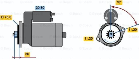 BOSCH 0 986 014 051 - Starteris adetalas.lv