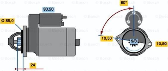 BOSCH 0 986 014 081 - Starteris adetalas.lv