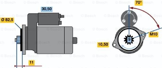 BOSCH 0 986 014 191 - Starteris adetalas.lv