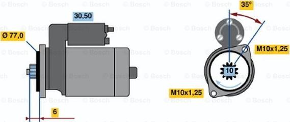 BOSCH 0 986 014 161 - Starteris adetalas.lv