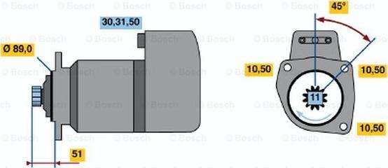 BOSCH 0 986 014 870 - Starteris adetalas.lv