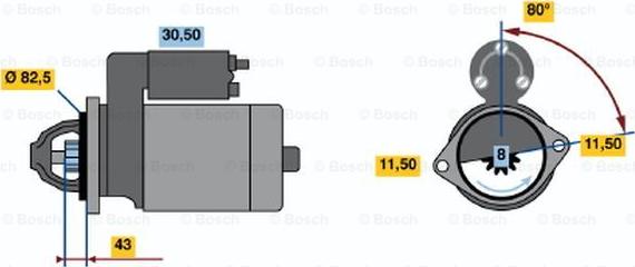 BOSCH 0 986 014 331 - Starteris adetalas.lv