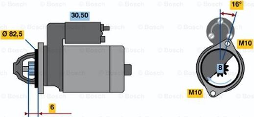 BOSCH 0 986 014 201 - Starteris adetalas.lv