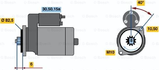 BOSCH 0 986 014 221 - Starteris adetalas.lv