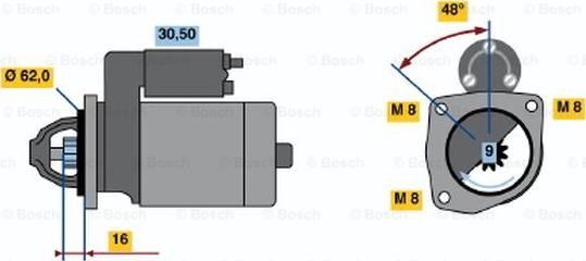 BOSCH 0 986 014 710 - Starteris adetalas.lv