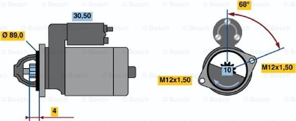 BOSCH 0 986 015 991 - Starteris adetalas.lv