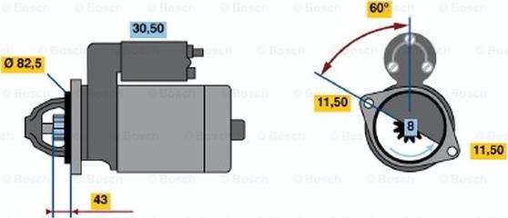 BOSCH 0 986 015 481 - Starteris adetalas.lv