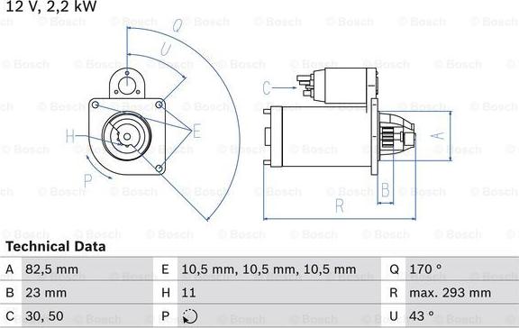 BOSCH 0 986 015 420 - Starteris adetalas.lv