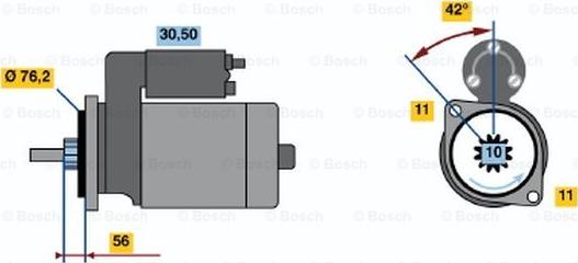 BOSCH 0 986 015 470 - Starteris adetalas.lv