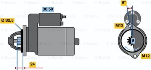 BOSCH 0 986 015 540 - Starteris adetalas.lv