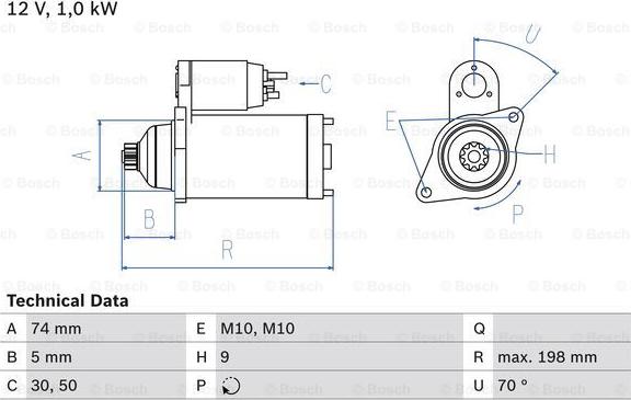 BOSCH 0 986 015 001 - Starteris adetalas.lv