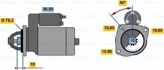 BOSCH 0 986 015 190 - Starteris adetalas.lv