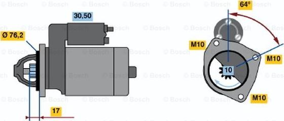 BOSCH 0 986 015 270 - Starteris adetalas.lv