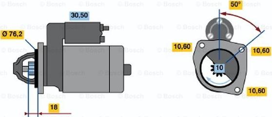 BOSCH 0 986 015 200 - Starteris adetalas.lv