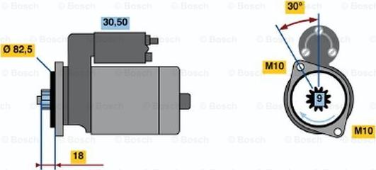 BOSCH 0 986 015 791 - Starteris adetalas.lv