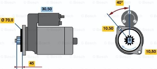 BOSCH 0 986 015 751 - Starteris adetalas.lv