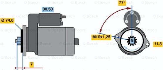 BOSCH 0 986 016 441 - Starteris adetalas.lv