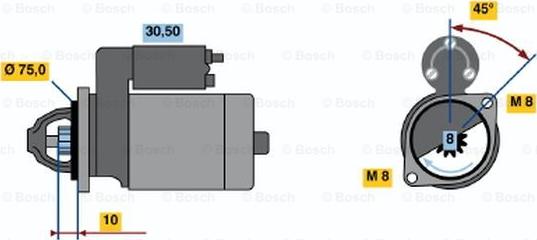 BOSCH 0 986 016 451 - Starteris adetalas.lv