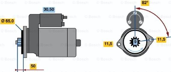 BOSCH 0 986 016 431 - Starteris adetalas.lv