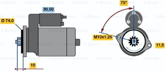 BOSCH 0 986 016 421 - Starteris adetalas.lv