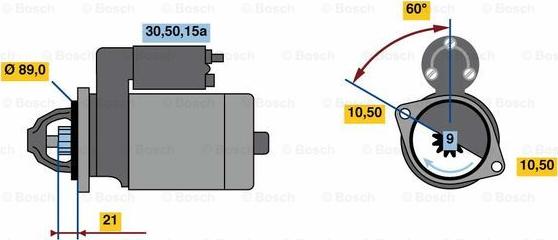 BOSCH 0 986 016 560 - Starteris adetalas.lv