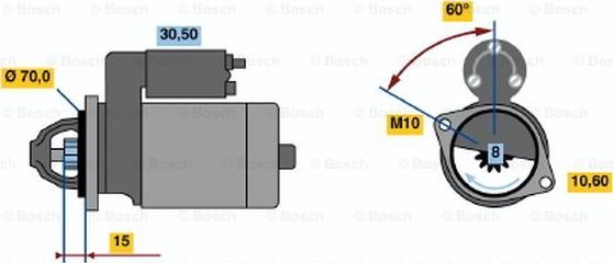 BOSCH 0 986 016 581 - Starteris adetalas.lv