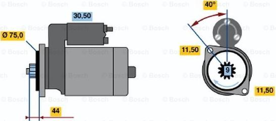 BOSCH 0 986 016 651 - Starteris adetalas.lv