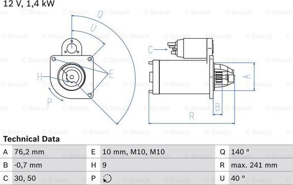 BOSCH 0 986 016 660 - Starteris adetalas.lv