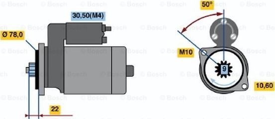 BOSCH 0 986 016 151 - Starteris adetalas.lv