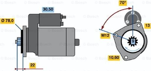 BOSCH 0 986 016 161 - Starteris adetalas.lv