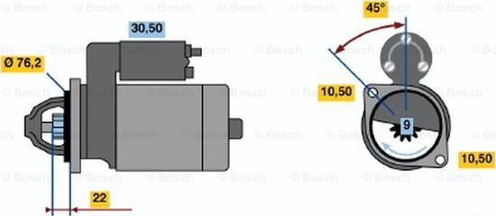 BOSCH 0 986 016 860 - Starteris adetalas.lv