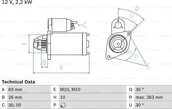 BOSCH 0 986 016 390 - Starteris adetalas.lv