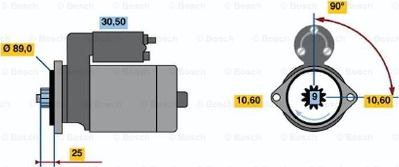 BOSCH 0 986 016 261 - Starteris adetalas.lv