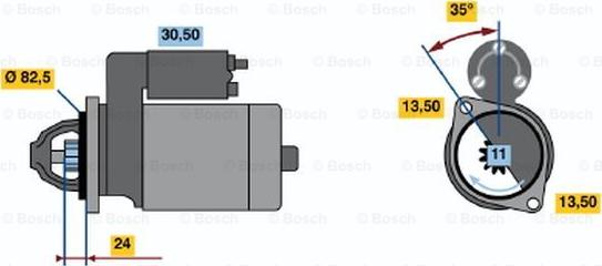 BOSCH 0 986 016 200 - Starteris adetalas.lv