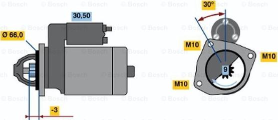 BOSCH 0 986 016 711 - Starteris adetalas.lv