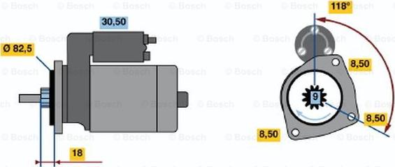 BOSCH 0 986 010 460 - Starteris adetalas.lv