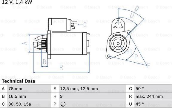 BOSCH 0 986 010 690 - Starteris adetalas.lv