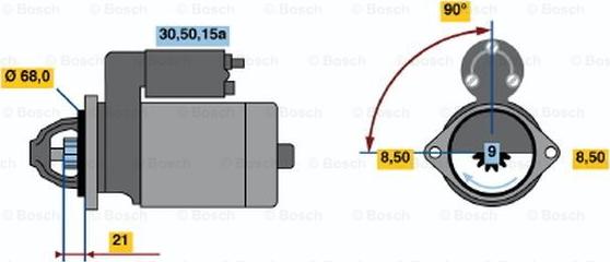 BOSCH 0 986 014 860 - Starteris adetalas.lv