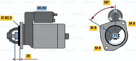 BOSCH 0 986 010 290 - Starteris adetalas.lv