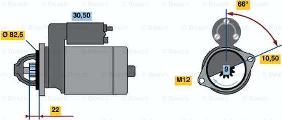 BOSCH 0 986 010 250 - Starteris adetalas.lv