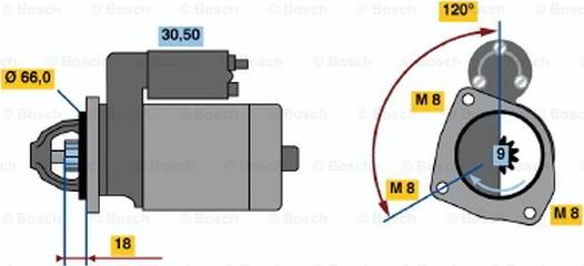 BOSCH 0 986 010 260 - Starteris adetalas.lv