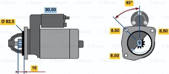 BOSCH 0 986 010 280 - Starteris adetalas.lv