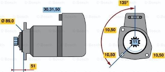 BOSCH 0 986 011 460 - Starteris adetalas.lv