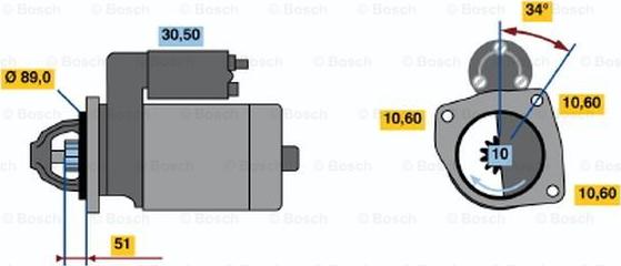 BOSCH 0 986 011 380 - Starteris adetalas.lv