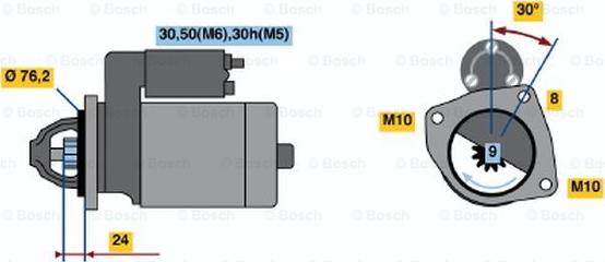 BOSCH 0 986 018 460 - Starteris adetalas.lv