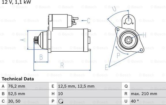 BOSCH 0 986 018 430 - Starteris adetalas.lv