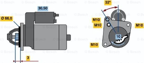 BOSCH 0 986 018 591 - Starteris adetalas.lv