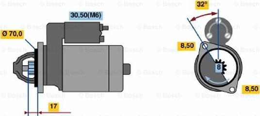 BOSCH 0 986 018 571 - Starteris adetalas.lv